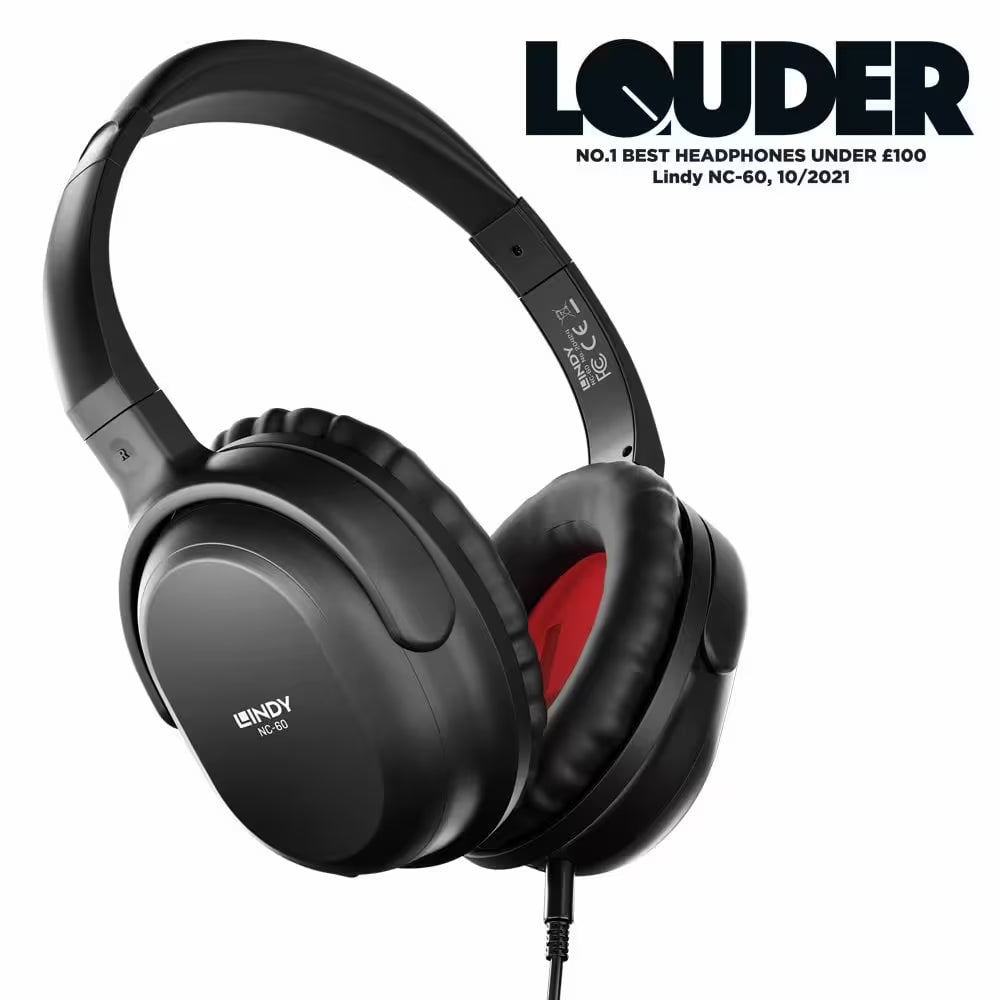 Lindy NC-60 Wired Active Noise-Cancelling Headphones