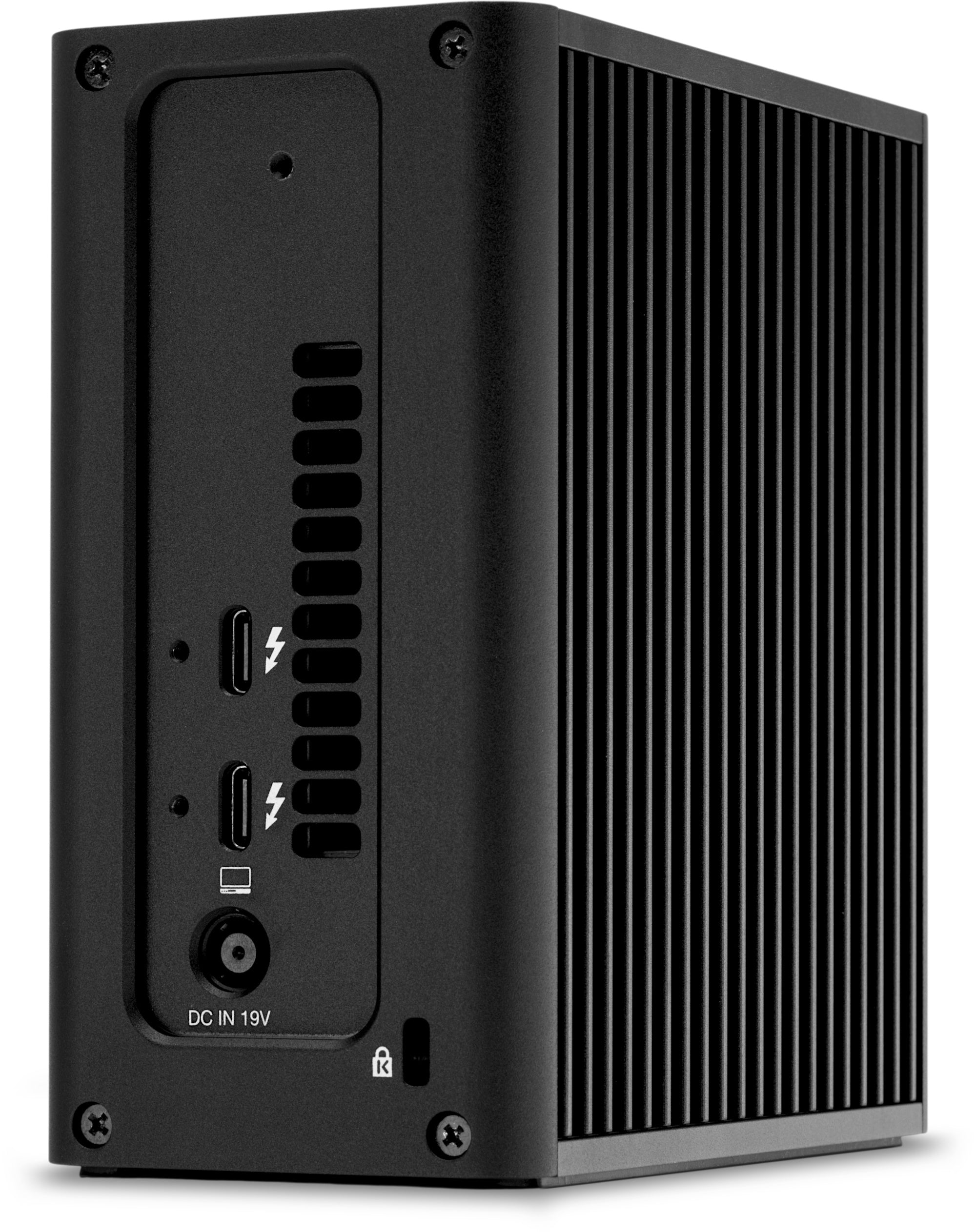 OWC Express 4M2 Ultra Thunderbolt 5 NVMe RAID Storage - rear left view