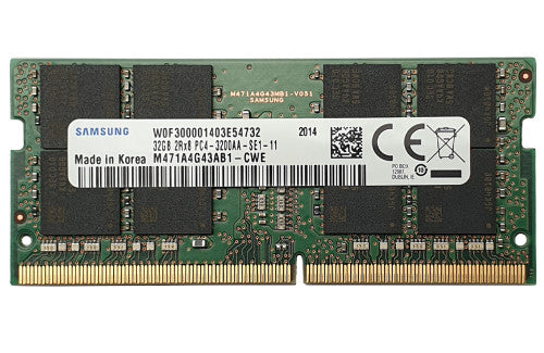 Samsung 32GB DDR4 PC4-25600 3200MHZ 260 Pin SODIMM 1.2V CL 22 laptop ram memory module