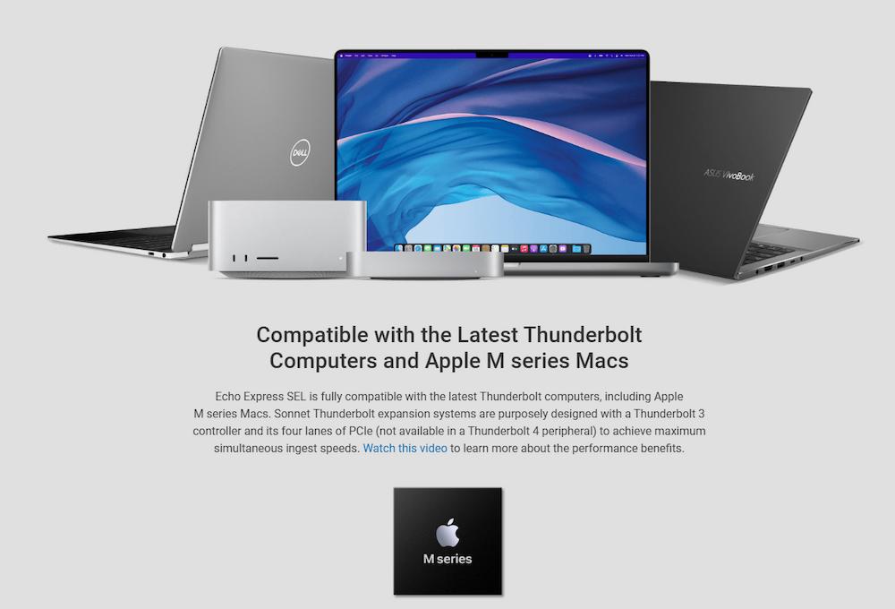 Sonnet Echo Express SE I Thunderbolt 3 PCIe Expansion Chassis – Compact 1-Slot Enclosure