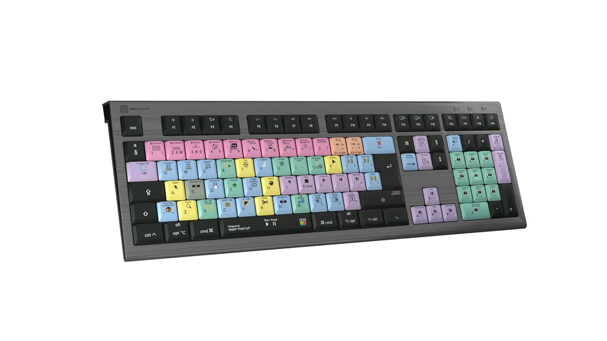 Apple Final Cut Pro ASTRA 2 Backlit Keyboard - angled view