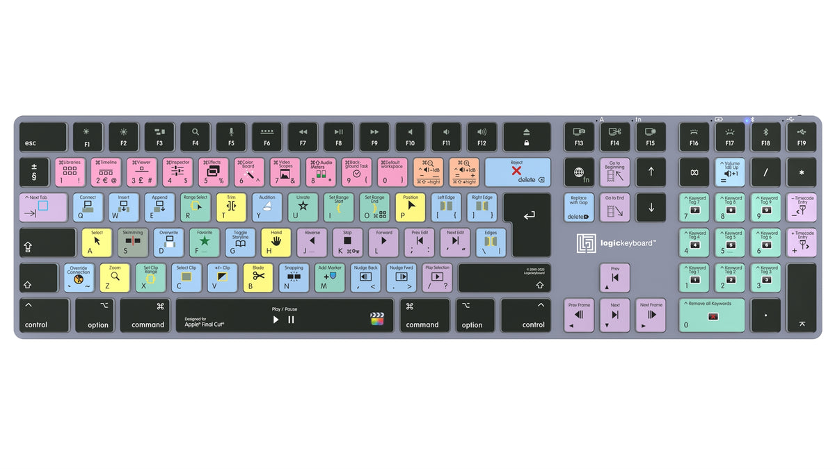 Logickeyboard TITAN Final Cut Pro Keyboard - backlit keys