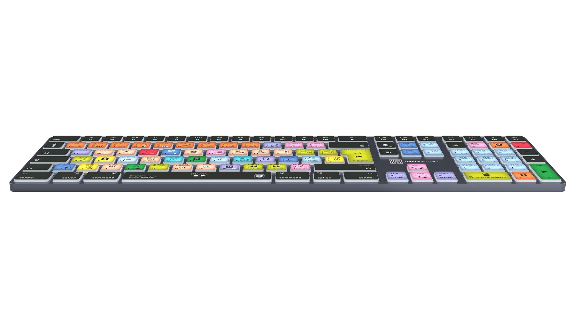 Logickeyboard TITAN Logic Pro Mac keyboard - LED indicators detail