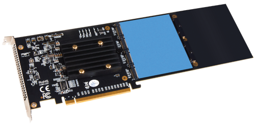 Sonnet Silent Gen 4 PCIe card with 4 x M.2 NVMe SSD slots up to 32GB storage - add your own SSD