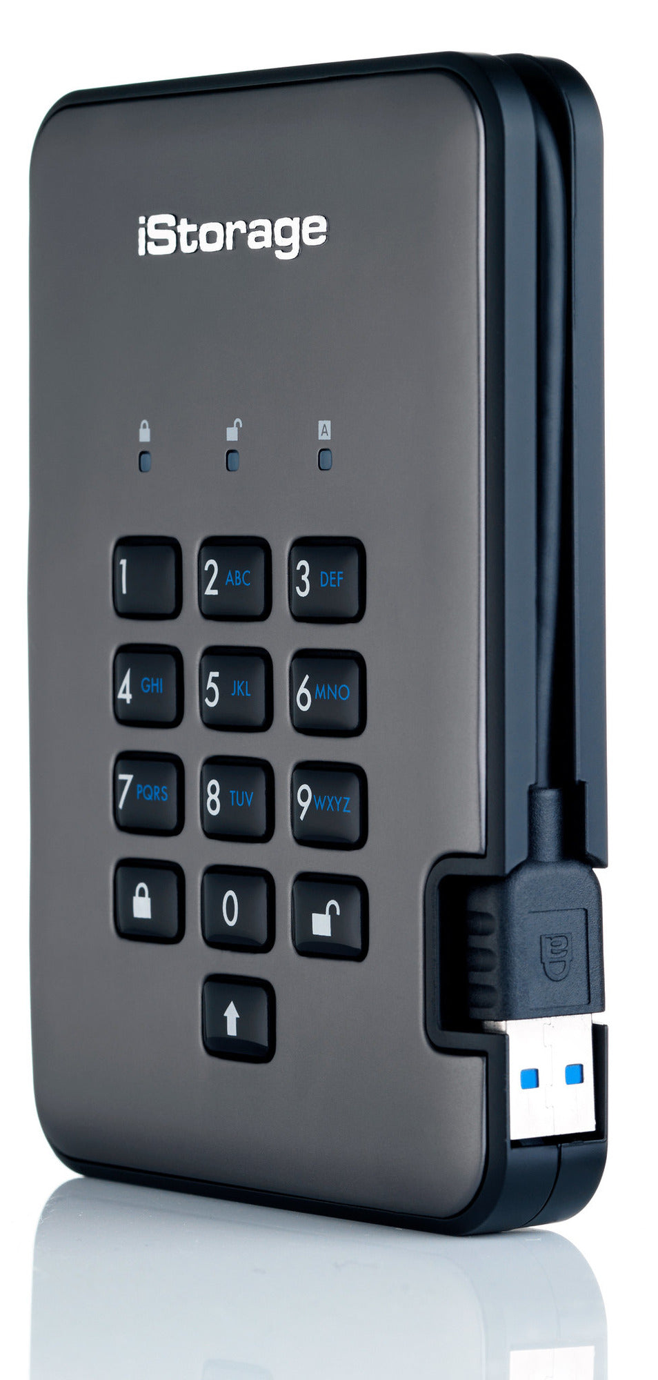 iStorage diskAshur PRO2 FIPS 140-2 Level 3 - with USB cable connected