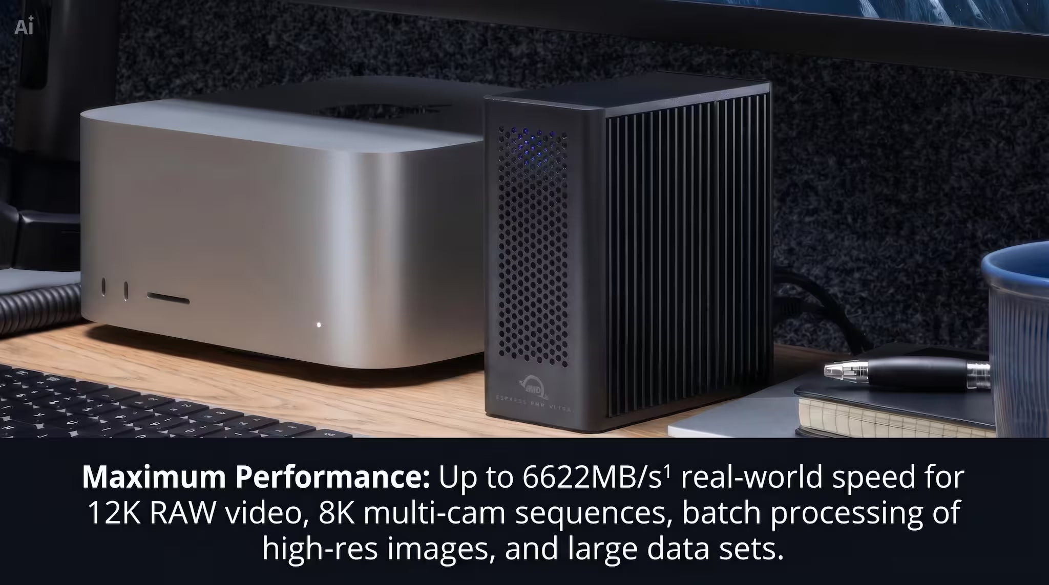 OWC Express 4M2 Ultra Thunderbolt 5 NVMe SSD RAID Enclosure