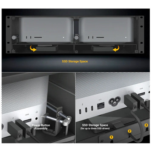 RackMac Studio - Install and Secure One or Two Mac Studio Computers in a Standard 19-inch Rack