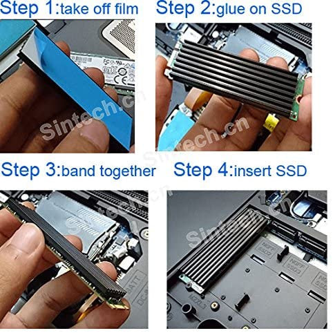 Sintech Cooling Heatsink for M.2 NGFF 2280 NVMe SSD