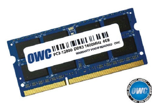 OWC ram 4GB 204-Pin SODIMM DDR3 PC3L-12800 1600MHz 1.35v memory module for Mac