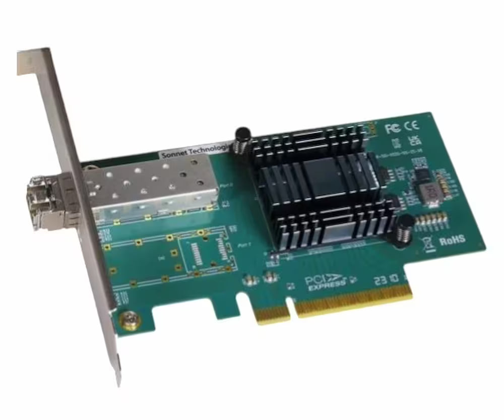 Sonnet Solo10G SFP+ V2 PCIe Card – 10GbE Optical Network Adapter with SFP+ Transceiver