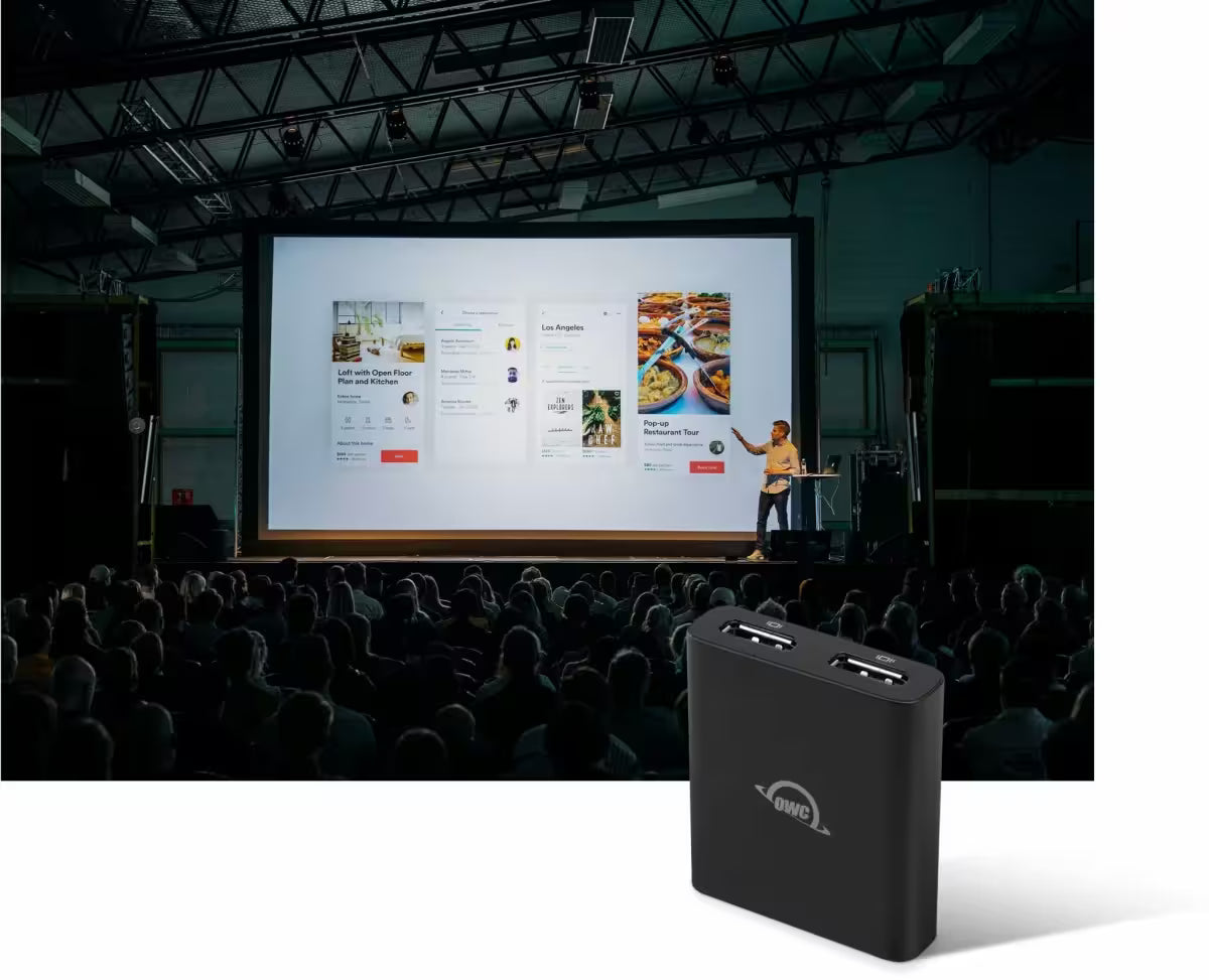 OWC Thunderbolt 3 / 4 (USB-C) to Dual DisplayPort Adapter up to 8K