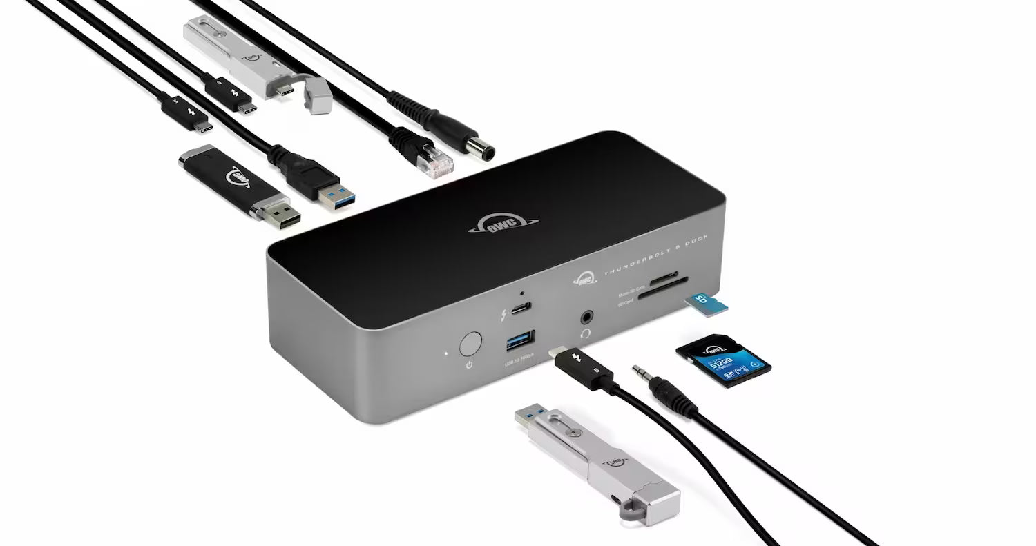 OWC Thunderbolt 5 Dock – 11-Port Hub with 140W Charging, 8K Display, SD 4.0, 2.5Gb Ethernet