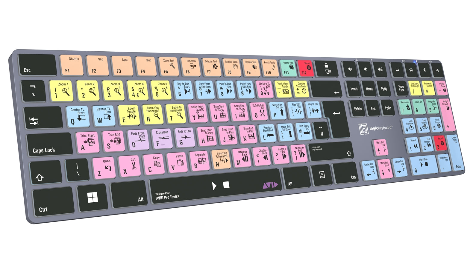 Logickeyboard TITAN Pro Tools Windows keyboard - side profile