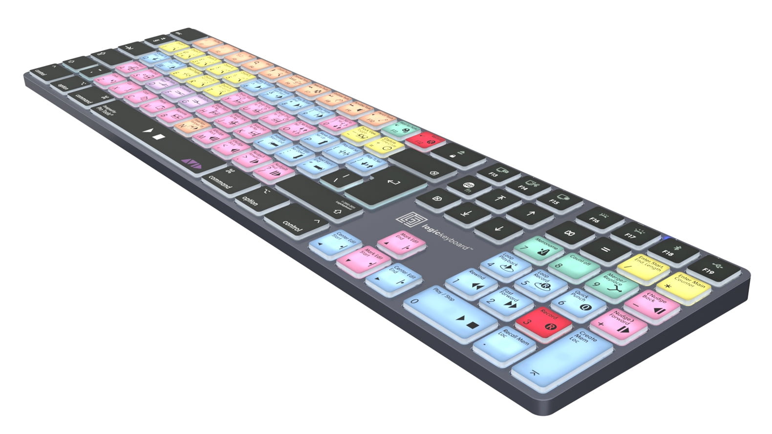 Logickeyboard TITAN Pro Tools Mac keyboard - top down view