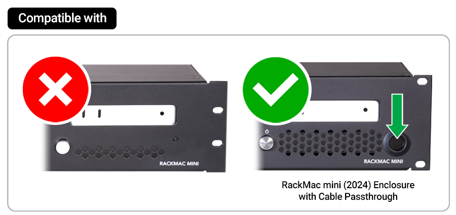 Sonnet RackMac mini (2024+) Accessory Tray - compatibility overview