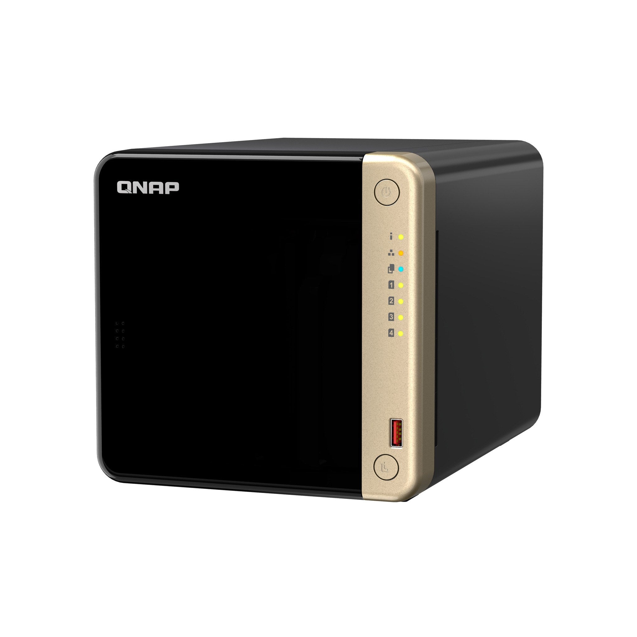 QNAP TS-464-8G 4-Bay NAS Enclosure close angle view
