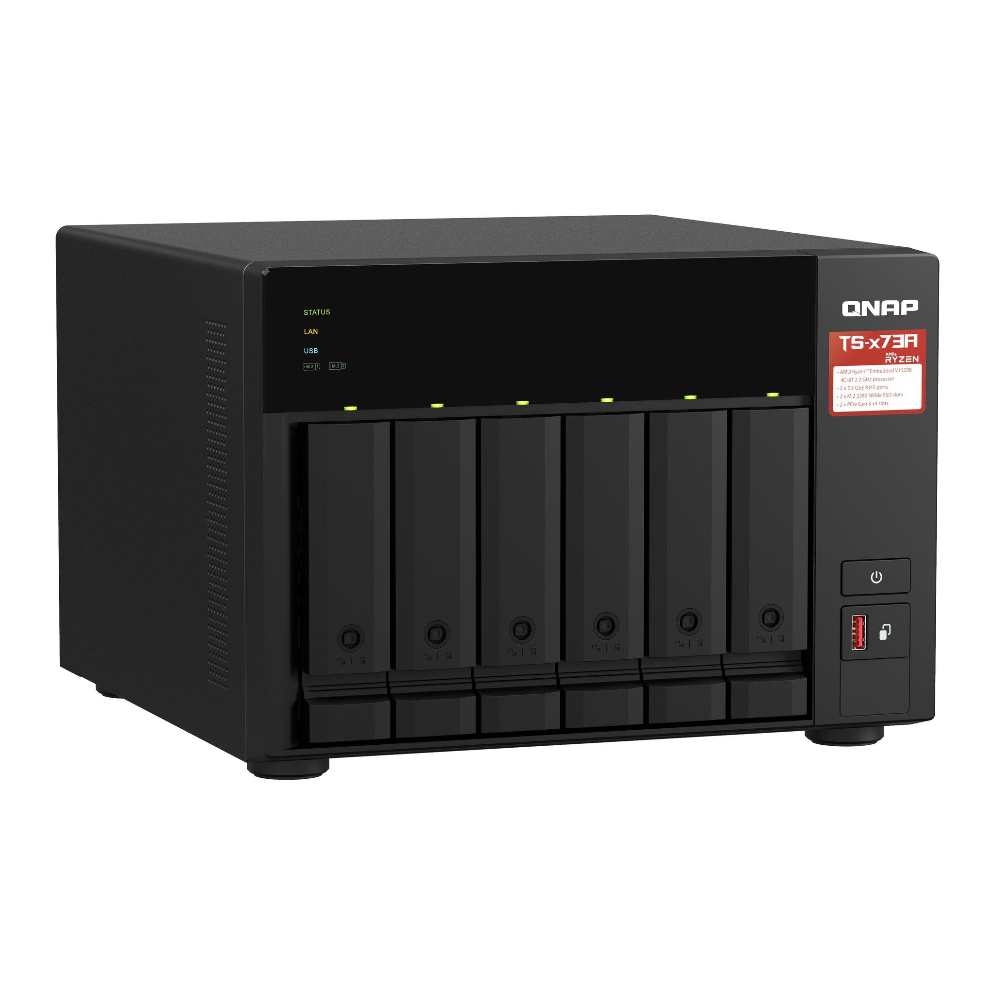 QNAP TS-673A-8G 6-Bay NAS with Ryzen V1500B and 8GB RAM