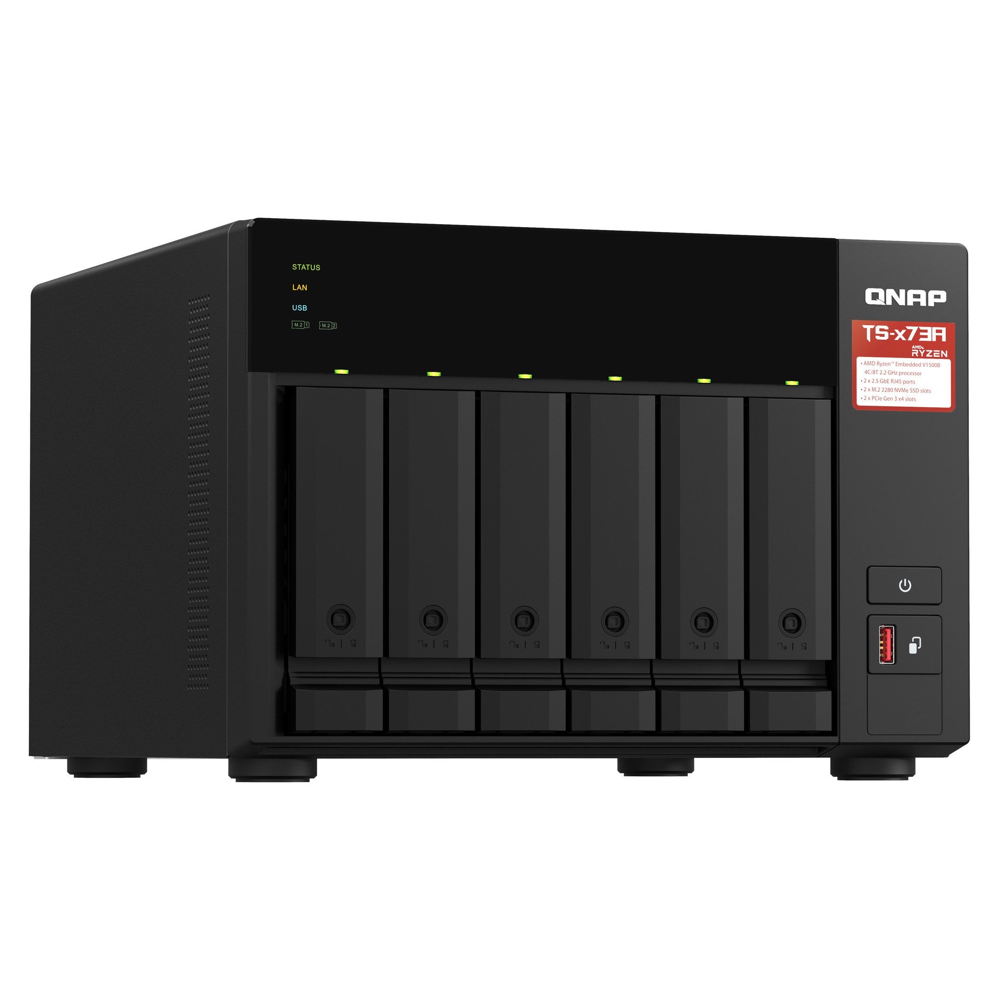 QNAP TS-673A-8G 6-Bay NAS with Ryzen V1500B and 8GB RAM