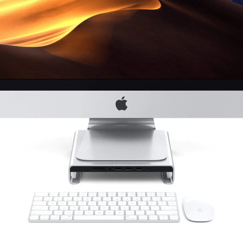 Satechi Type-C Aluminum Monitor Stand Hub for iMac