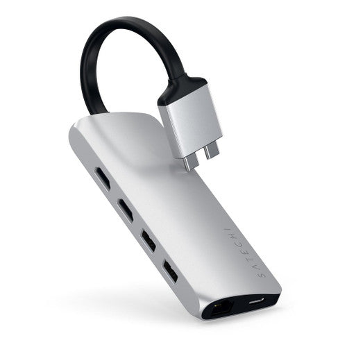 Satechi USB-C DUAL MULTIMEDIA ADAPTER with 2 x 4K HDMI - Silver