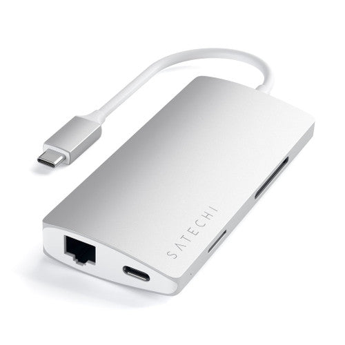 Satechi USB-C Multi-Port adapter 4K with ethernet V2 - Silver