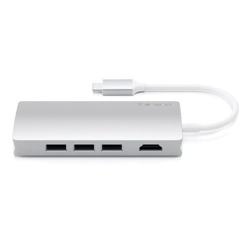 Satechi USB-C Multi-Port adapter 4K with ethernet V2 - Silver