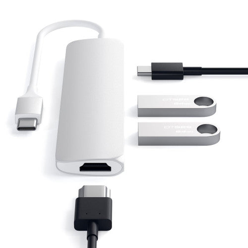 Satechi Slim Aluminum USB -C Multi-Port Adapter 4K - Silver