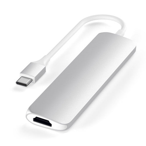 Satechi Slim Aluminum USB -C Multi-Port Adapter 4K - Silver