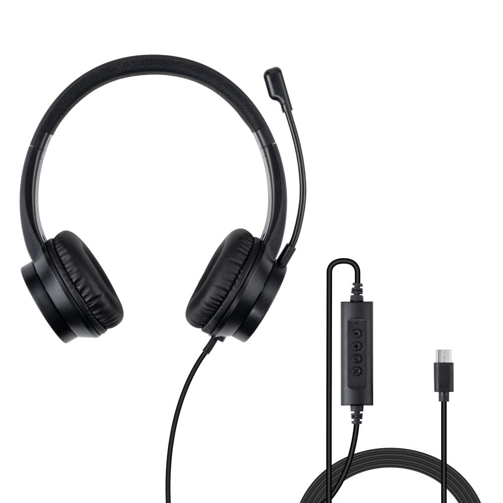 Lindy USB-C Office Headset with USB-A to C Adapter