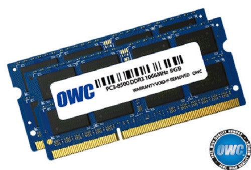 OWC ram 16GB (2 x 8GB) 204-Pin SODIMM PC3-8500 DDR3 1066MHz memory module for Mac