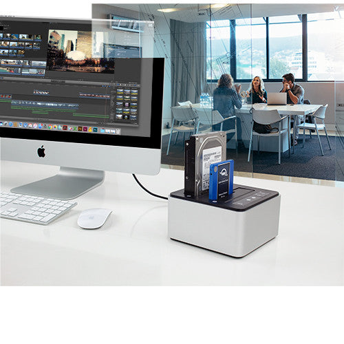 OWC USB-C Drive Dock - Dual Drive Bay Solution with USB 3.1 Gen 2. For 2.5 Inch and 3.5-inch SATA Drives